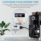 COKWEL Countdown Timer Outlet, Up to 99 Hours, Large Screen and Repeat Function, Inodoor Auto Shut Off Timers for Charger Light Vacation Security,Digital Timers for Electrical Outlets 2 Pack
