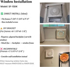 SAILFLO 6 Inch Small Window Shutter Exhaust Fan, 7.7 x 7.7 Inch Cutout, 145CFM 25W Wall-Mounted Ventilation Fan Air Extractor for Bathroom Home Bedroom Attic, φ6 Inch Impeller