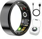 Smart Ring Health & Fitness Tracker for Men & Women, Heart Rate, SPO₂, Sleep & Activity Monitoring, IP68 Waterproof, Long Battery Life, Family Care Mode, No Subscription Fee (Black, 10)