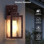 LTBLIGHT 2-Pack Dusk to Dawn Porch Light, Farmhouse Brown Outdoor Lights Wall Mount, Waterproof Anti-Rust Wall Sconces for House, Yard, Entryway, Garage, 100-120Vac