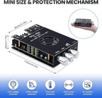Audio Amplifier Board, ZK-1602T Bluetooth 5.0 Power Amp for Home Speakers 2.0 Channel 160W+160W Stereo Mini Amplifier Module TDA7498E Chip W/TB, USB, AUX, DC 15-36V