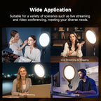 Ring Light with Stand and Phone Holder, 14" Professional Full-Screen Large Ring Light with 63'' Stand, Selfie Ringlight for Video Recording, Live Streaming, Makeup, Barber, YouTube, TikTok