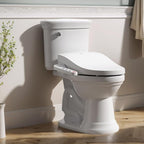R&T V2601 Electric Bidet Seat For Elongated Toilet, Smart Toilet Seat with Heated Seat, Adjustable Temperature, Warm Air Dryer, Night Light