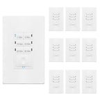 ENERLITES Light Switch Timer, for Bathroom Exhaust Fans, 1-5-10-15-20-30 Min Neutral Required Countdown Timer Switch, UL Listed, White, 10 Pack