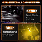 2PCS USB Lights, Retro Automotive Atmosphere Decor Lamp, Car Interior Touch Adjustment Lights, Mini Glass Bottle LED Bulb Night Light for Vehicle Bedroom Hallway, Camping, Holiday (Warm White)