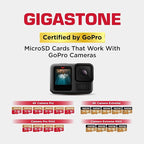 【5-Years Data Recovery】 GIGASTONE 256GB Micro SD Card with USB 3.2 Type C Card Reader, 4K Camera Pro MAX, Speed Up to 130MB/s Compatible with Gopro, DJI, Dash Cam, MicroSDXC UHS-I A2 V30 U3