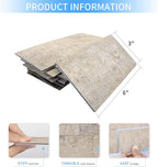 Art3d 102-Piece Peel and Stick Wall Tile for Kitchen Backsplash, Bathroom, Fireplace, 3in. × 6in. Stick on Subway Tile Stone Beige