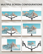 ErGear Triple Monitor Mount for 13-27 inch Screens, Triple Monitor Arms with USB, Heavy Duty Three Monitors Stand with Tilt, Swivel, Rotation, Holds Up to 17.6 lbs Each Arm