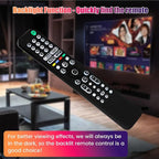 Universal Backlit Remote for Sony TV, for All 2019-2025 Sony Remote Control for Smart TV with Voice Control, Replacement Remote for Bravia XR/XBR/KD Series Google TVs, Backlight, 1 Year Full Warranty