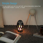 LED Flame Outdoor Table Lamp Torch Table Lamp with Blutooth Speaker, Rechargeable Ambience Lantern with Flickers Warm Light for Patio/Porch/Home Decor, Best Gift for Men Women Teens Kids