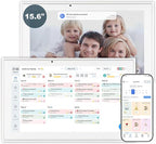 Digital Calendar, 15.6 Inch Wall Planner Electronic Calendar&Chore Chart,1080P Full HD Interactive Touchscreen Smart Touchscreen Interactive Display for Family Schedules – Wall Mount Included, Great for Organizing Your 2026 White