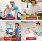 CallToU Caregiver Pager Wireless Call Button for Elderly, Medical Alert Systems for Seniors/Elderly Monitoring with 2 Call Bell, 500+Feet, 1 Plug-in Receiver+1 USB Receiver for Home Patients Emergency