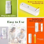 Door Chime,Wireless 600Ft Range 5 Adjustable Volume 1 Magnetic Door Open Contact Sensor with 62 Chimes Mute Mode Door Bell Plugin Receiver for Home/Office/Store White (Receiver+Sensor)