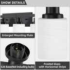 DIKAIDA 8-Light Bathroom Light Fixtures Over Mirror, 52inch Modern Matte Black Vanity Lights with White Frosted Glass Shade, Bathroom Wall Lamp Sconces for Mirror Bedroom, Living Room Hallway