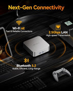 GEEKOM A8 Mini PC with AMD Ryzen 7 8845HS, 3-Year Coverage, 32GB DDR5 RAM 1TB PCIe 4.0 NVMe SSD, Windows 11 Pro Mini Desktop Computers, AMD Ryzen AI/Radeon 780M/WiFi 6E/USB4/8K/SD Slot