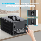 1000W Voltage Converter Transformer(110V to 220V or 220V to 110V) Step Up/Down Converter 110/120 Volt - 220/240 Volt w/US Power Cord,Circuit Breaker Protection, LCD Screen Display