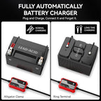 [3-Pack] 1000mA Car Battery Charger, FOVAL 12V Fully Automotive Battery Charger Maintainer, Trickle Charger, Float Charger and Desulfator for Motorcycle, ATV Car Lawn Mower and Lead Acid Batteries