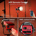 GVM 300W Photography Lighting Bi-Color Video Light with Bowens Mount Lantern Softbox and Stand CRI 97+ CCT 2700K~6800K 12 Lighting Scenes App Control Studio Lights for Photography