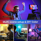 Linkind Matter Smart Light Bulb, WiFi Smart Bulbs, Work with Apple Home, Siri, Alexa, Google, SmartThings, RGBTW Color Changing Bulbs Mood Lighting, Music Sync, A19 E26 60W, 2.4Ghz WiFi 6 Pack