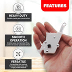 Amazing Drapery Hardware High Profile Wand Tilt Control 2ct - 1/4” Square Hole Heavy Duty Metal Mechanism for 2" Horizontal Blinds