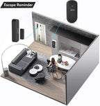 SECRUI Door Chime, Door Sensor Chime with Adjustable Volume, Easy Installation, 400ft Range, 52 Chimes, M508+D7 Door Open Chime for Business/Home When Entering, Black