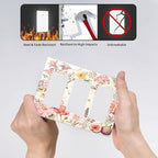 Bvtewkhz Floral Plant Watercolor Flowers 3 Gang Triple Rocker Decorative Outlet Covers Light Switch Plate Electrical Receptacle Switchplate For Bathroom Kitchen Bedroom