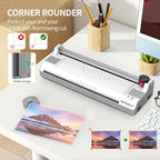 7-in-1 Thermal Laminator Machine 11X17 with 20 Letter Size Laminating Sheets,13inch Laminater for A3/A4/A6, Hot&Cold 2 Roller Lamination for Office Home School Teacher Use,Paper Cutter, Corner Rounder