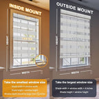 MUSCLEAREA Motorized Blinds with Remote, Cordless Automatic Zebra Shades, Smart Blind for Windows, Grey, 31 x 72