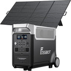 FOSSiBOT 3600W Portable Power Station, 3840Wh Solar Generator with LiFePO4 Battery for Home, Camping, RV, Emergencies (F3600+420w solar panel)