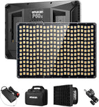 Aputure Amaran P60x 60W Output Bi-Color Lensed LED Panel Video Light 5070+ lux, CRI 95+, TLCI 97+, Color Temperature 3200K~6500K, APP Control & 4 Built-in Lighting FX, Softbox, Carring Case