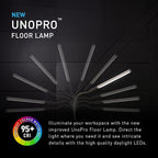 Daylight Floor lamp Uno Pro, Standing Lamp for Living Room, Bedroom, Salon, Office, Touch Control, Flexible Arm, Sleek Design, White