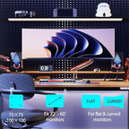 NB Gaming Monitor Arm or for 32 to 60 Inches Screen, Load up to 20 kg, VESA 75/100, RGB-Light, Heavy Duty, Multi Angle Adjustable, Premium Aluminum, Red