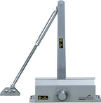 Boomerang Medium Duty Automatic Commercial Door Closer - D703 Hydraulic UL 3 hr. Fire Rated Closer, Surface-Mounted Size 3 for Home & Light Commercial Doors, Aluminum/Silver (US26D)