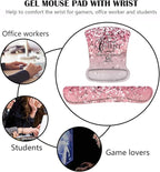 Keyboard Wrist Rest and Mouse Pad Wrist Support Set with Coasters, Non-Slip PU Base Ergonomic Gaming Mousepad for Home Office Working Studying Easy Typing & Pain Relief, Bible Verse Phil 4-13