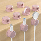 Magnetic Cable Clips, Adjustable Cord Holder Management, Adhesive Wire Keeper Organizer for Home Office Desk Phone PC Car Wall Desktop Nightstand Appliance (9-PCS Purple)