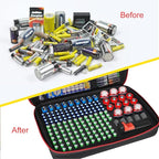 Battery Organizer Storage Box with Tester, Battery Vault Case Fireproof Waterproof Explosionproof Holder Box with Tester BT-168 Checker Carrying Case Container Bag Fit for 200+ Batteries AA AAA C D 9V