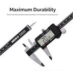 NEIKO 01408A 8” Electronic Digital Caliper Extra Large Display | 0-8 Inches | Inch/Fractions/Millimeter Conversion | Polished Stainless Steel