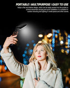 Portable Selfie Light for iPhone: 90 LED Rechargeable Phone Fill Lights, Ring Light for Camera Picture, Makeup Photo, Video Conferences, Laptop Use, Zoom Meetings, TikTok, Vlog Photography
