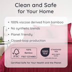 Bambaw 100% Viscose Derived from Bamboo Fitted Sheet Only, Full Size Fitted Bed Sheets Only, Cooling Fitted Sheet Full Size, 15’’ Deep Fitted Sheet with Straps, Soft Fitted Full Sheet Only (Burgundy)