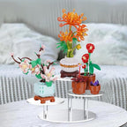 NiHome Clear Acrylic Display Stand for LEGO Botanical Collection Sets, Multi-Tier Showcase Figurine Display Shelf Riser for Collectibles and Room Decor, Perfume Riser Holder, Tabletop Plant Stand,2PCS