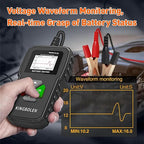 KINGBOLEN BM550 Plus 6V-24V 100-2000 CCA Car Battery Tester, Voltage Waveform Analyzer for Cars Trucks SUV Motorcycle