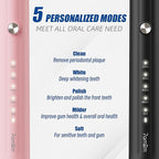 7AM2M Rechargeable Sonic Electric Toothbrush 2 Pack, Soft Toothbrushes for Adults and Kids with 12 Brush Heads, IPX7 One Charge Use for 90 Days, 5 Modes with 2 Minutes Build in Smart Timer