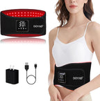 Cordless Rechargeable Red Light Therapy Belt, Wearable Infrared Light Therapy with Pulse Mode, Removable 4000 mAh Battery 5 Light Intensities to Relieve Back Body Pain