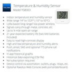 YoLink Smart Wireless Temperature & Humidity Sensor, 3-Pack, Wide Temp Range for Fridge, Green House, Pet Cage, App Alerts, Emails, Text/SMS alerts- Hub Required