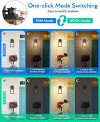 VIANIS Motion Sensor Outdoor Lights, Dusk to Dawn Outdoor Lighting for House, Wood Grain Garage Lights, Lantern Wall Mount, Waterproof Porch Sconce for Entryway, with Anti-Rust, Weather Resistant