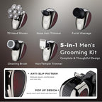 Head Shavers for Bald Men - 5-in-1 7D Floating Electric Bald Head Shavers for Men, IPX6 Waterproof Wet & Dry Use, LED Display Fast Rechargeable, Grooming Kit for Hair/Face/Beard