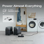 EF ECOFLOW 10.8kWh Portable Power Station: DELTA Pro with 2 Extra Battery, 120V Lifepo4 Battery Backup with Expandable Capacity, Solar Generator for Home Use, Power Outage, Camping, RV, Emergencies
