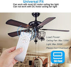 LPHUMEX 2 Pack Universal Ceiling Fan Remote Control Kits, 3-in-1 Fan Speed, Timing and Light Wireless Remote Control for Ceiling Fan Light, Fit for Hunter Minka-Aire Hampton Bay Honeywell and More