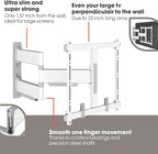 Vogel's TVM 5445 Full-Motion Ultra-Thin TV Wall Bracket for 32-65 inch TVs, Max. 77 lbs, Swivels up to 180°, Full-Motion TV Mount max. VESA 400x400, Universally Compatible