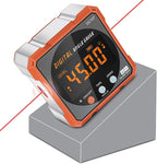 Digital Angle Finder Magnetic Electronic Angle Cube Dual Laser Gauge Digital Level with Slope Percentage Table Saw Miter Protractor Woodworking Measuring Tool Level Box for Hanging